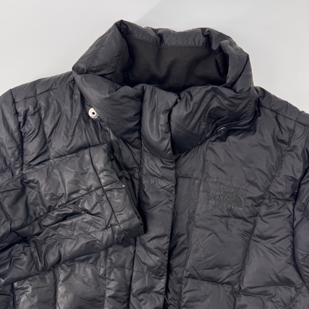 The North Face Parka Women Small Black 550 Down Quilted Long Puffer Jacket